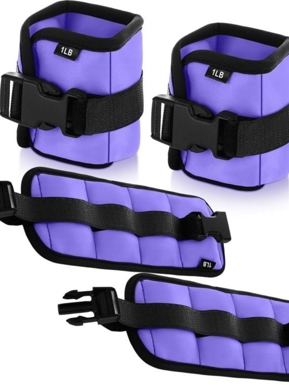 Adjustable Purple Ankle/Wrist Weights - 1 lb (Pair)